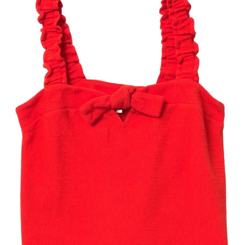 Madewell red tie tank